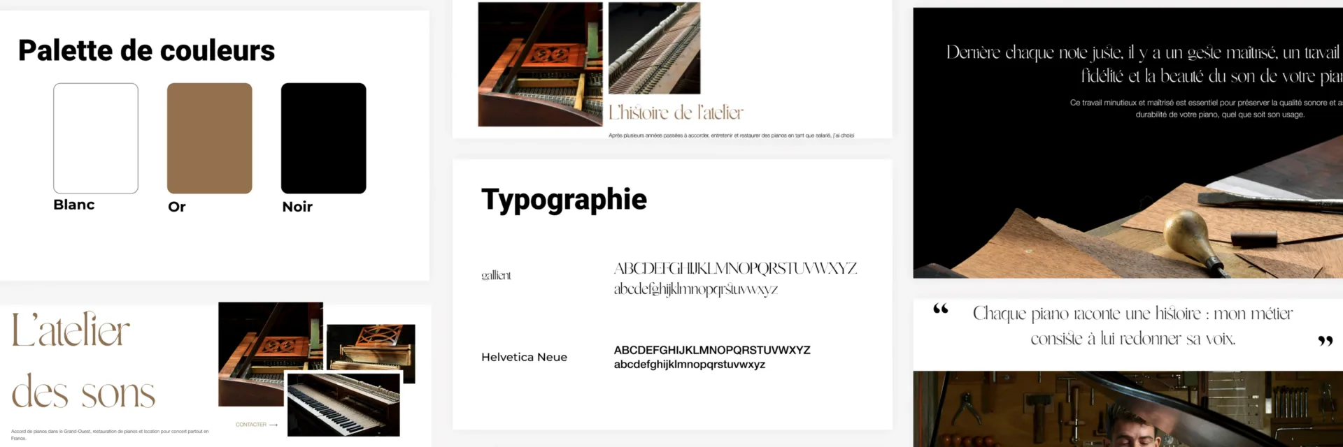 Présentation atelier des sons atelier des sons charte graphique site internet