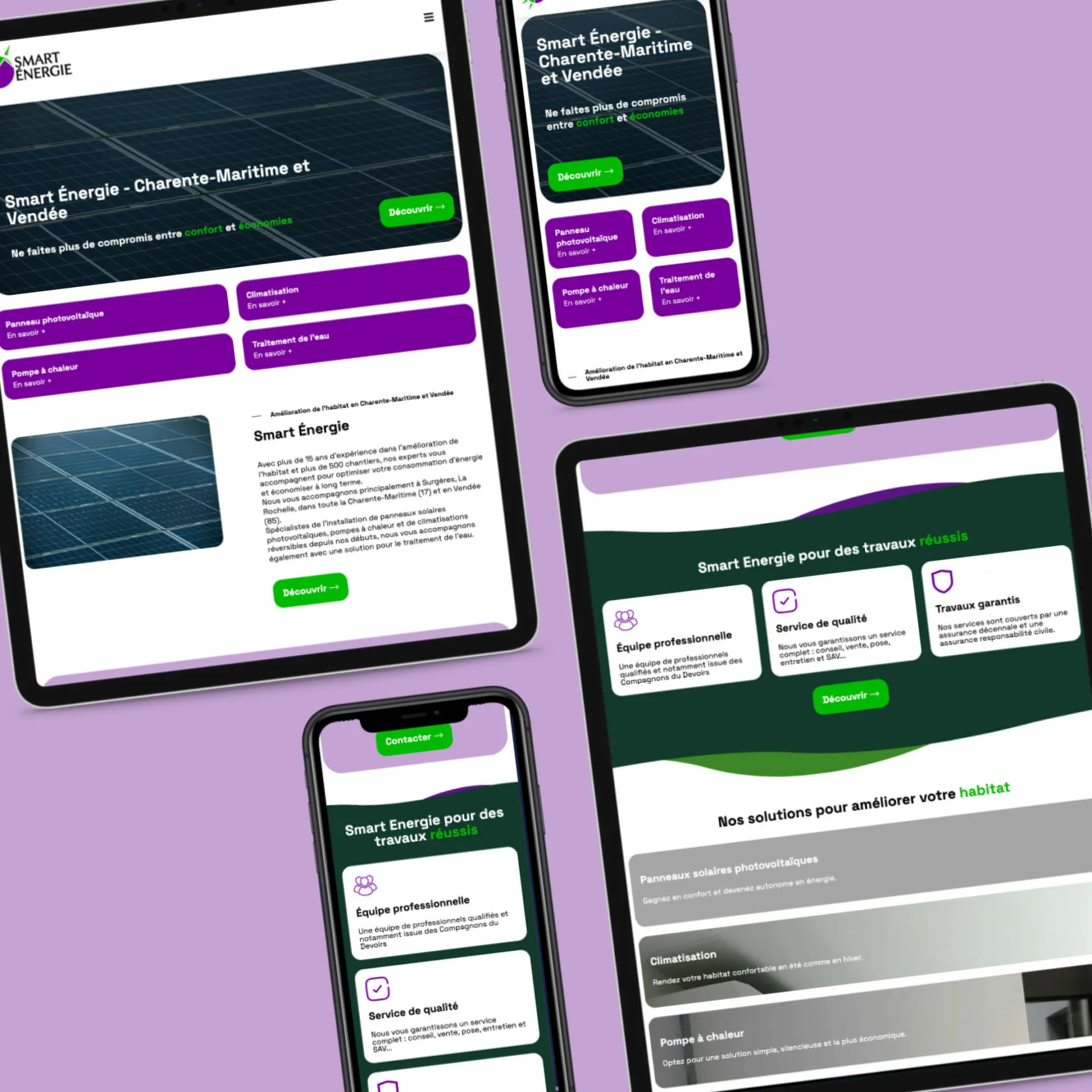 Smart Energie site internet en mobile